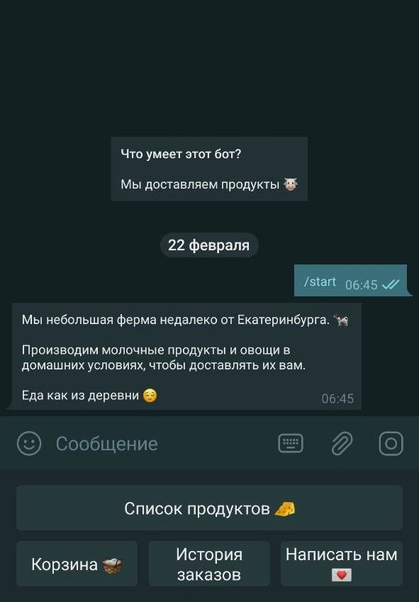 Демонстрация работы Telegram магазина MyTgStore